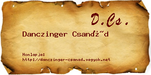 Danczinger Csanád névjegykártya