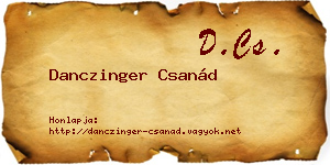 Danczinger Csanád névjegykártya