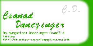 csanad danczinger business card